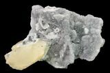 Calcite Crystals on Druzy Quartz and Fluorite - China #160707-4